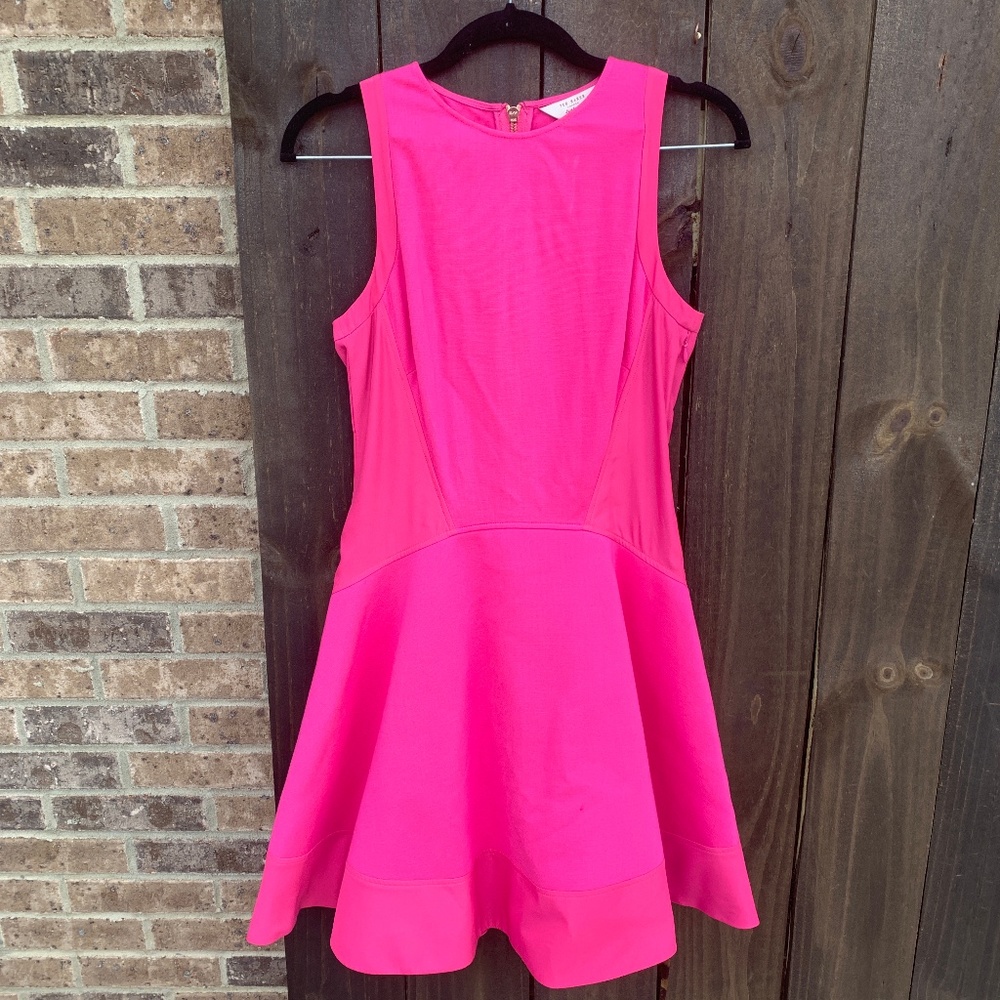 Ted Baker Pink Fit & Flare Contrast Hearn Dress 2